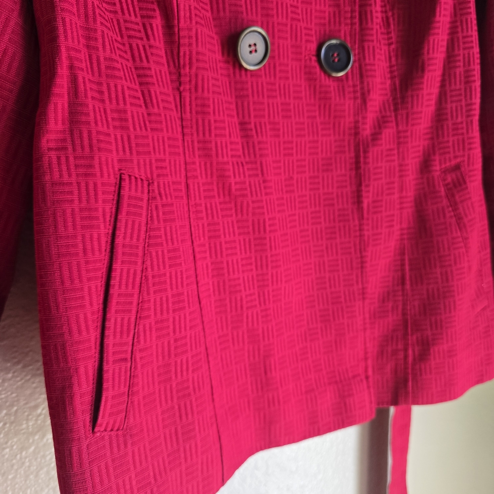 Mary Kay By Twinhill Womens Red Trench Coat. Made exclusively for Mary Kay - Picture 6 of 16